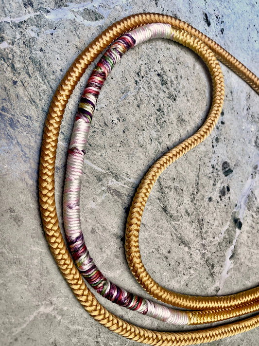 Obijime Belt Round Gold with Details in Silk