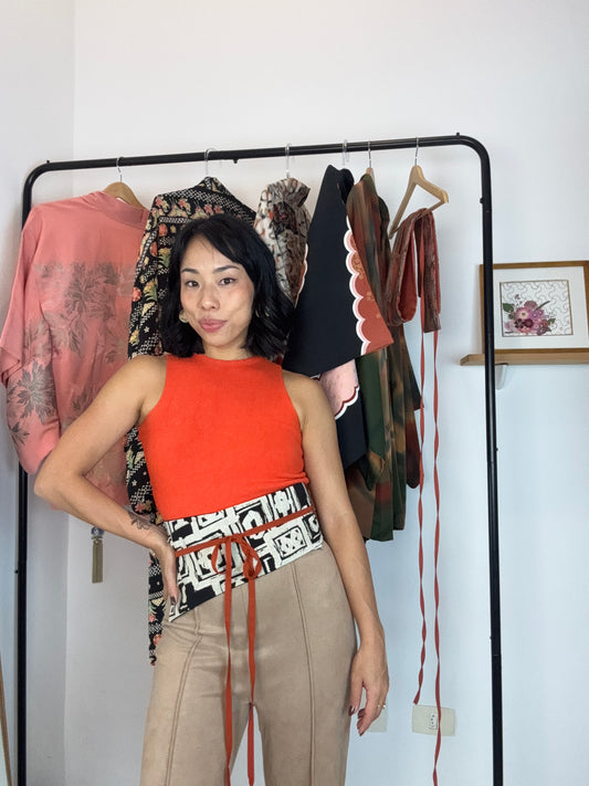 Belt Asymmetrical Black and White