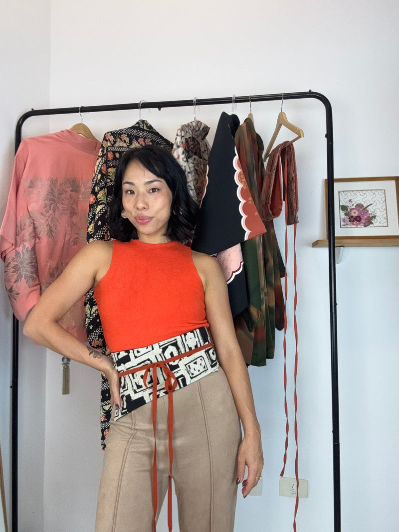 Belt Asymmetrical Black and White