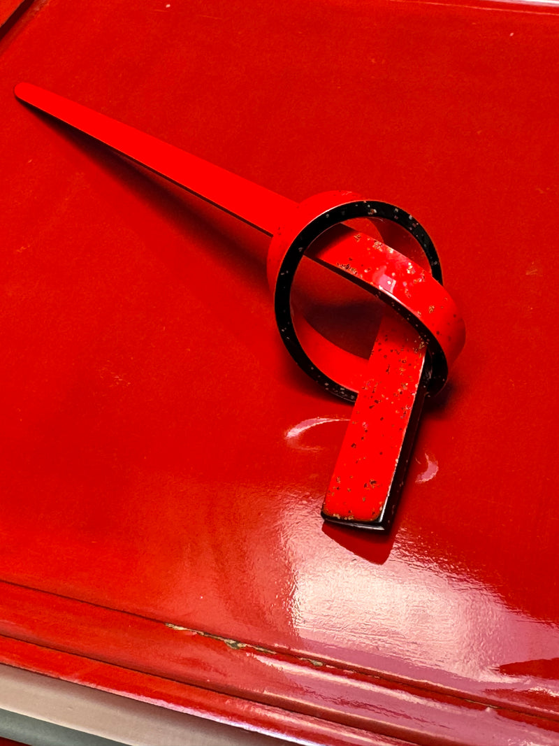 Hair Accessory Kanzashi Knot Red with Shimmer