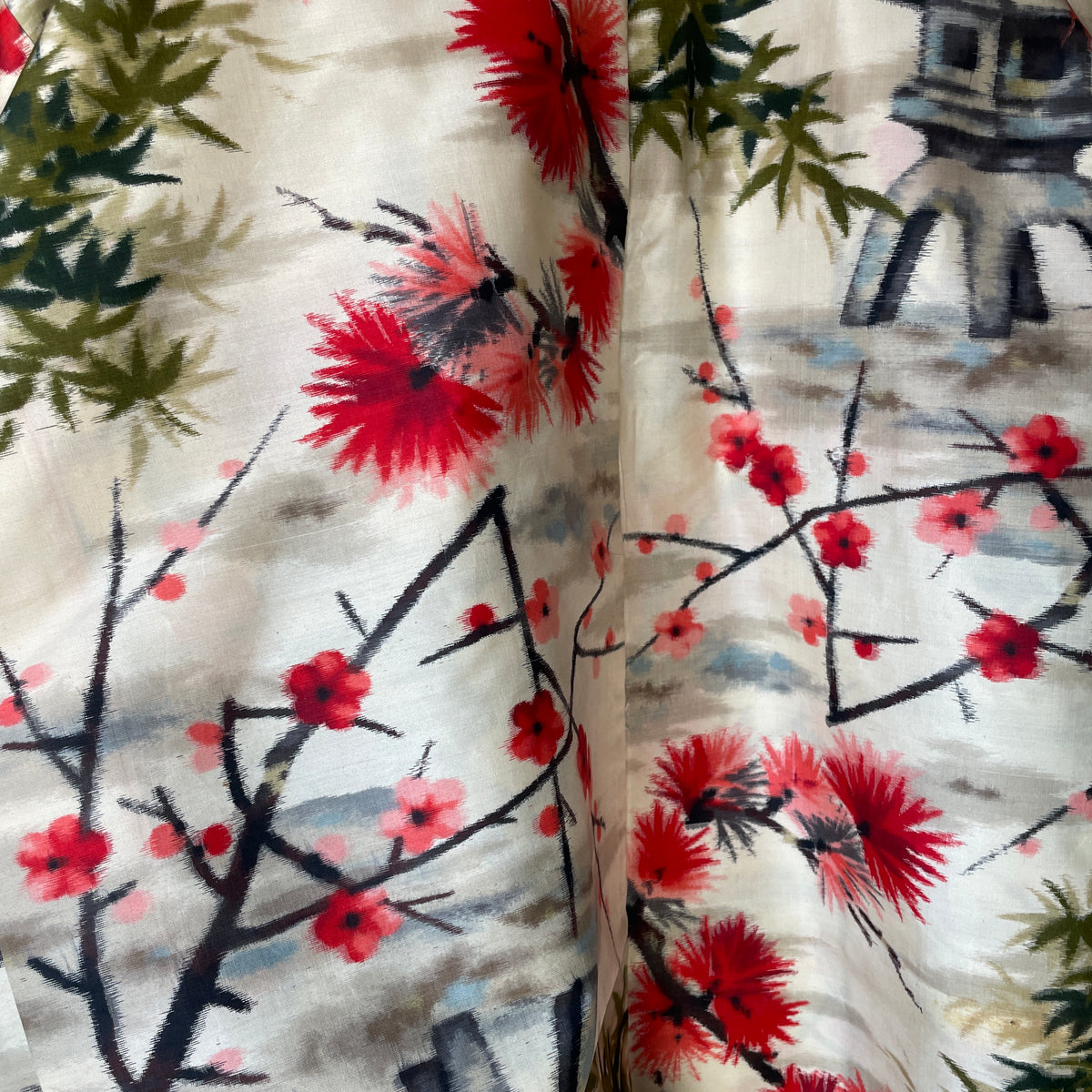 Haori Meisen Antique Japanese Garden in Silk