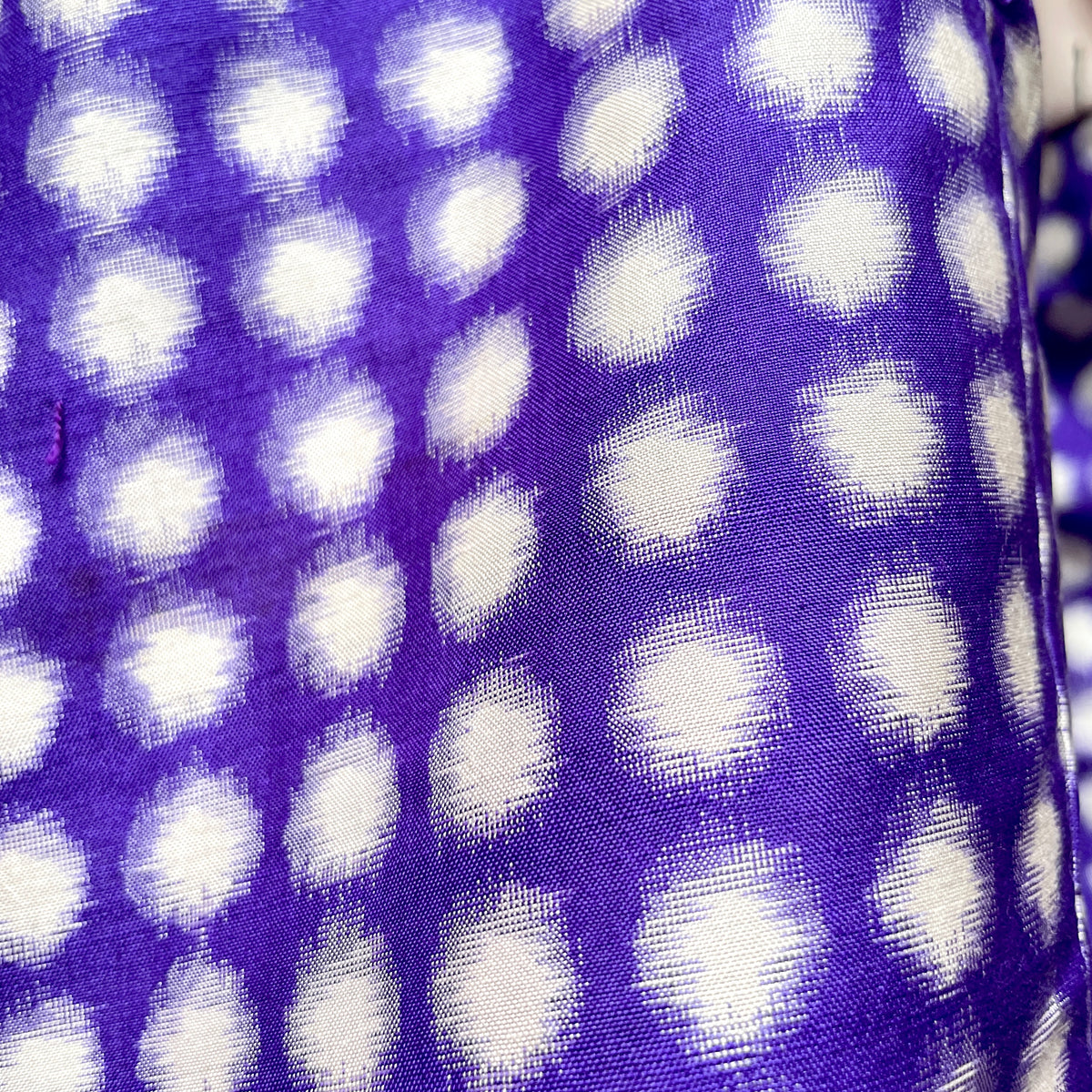 Michiyuki Jacket Antique Polka Dots in Purple in Tsumugi Silk