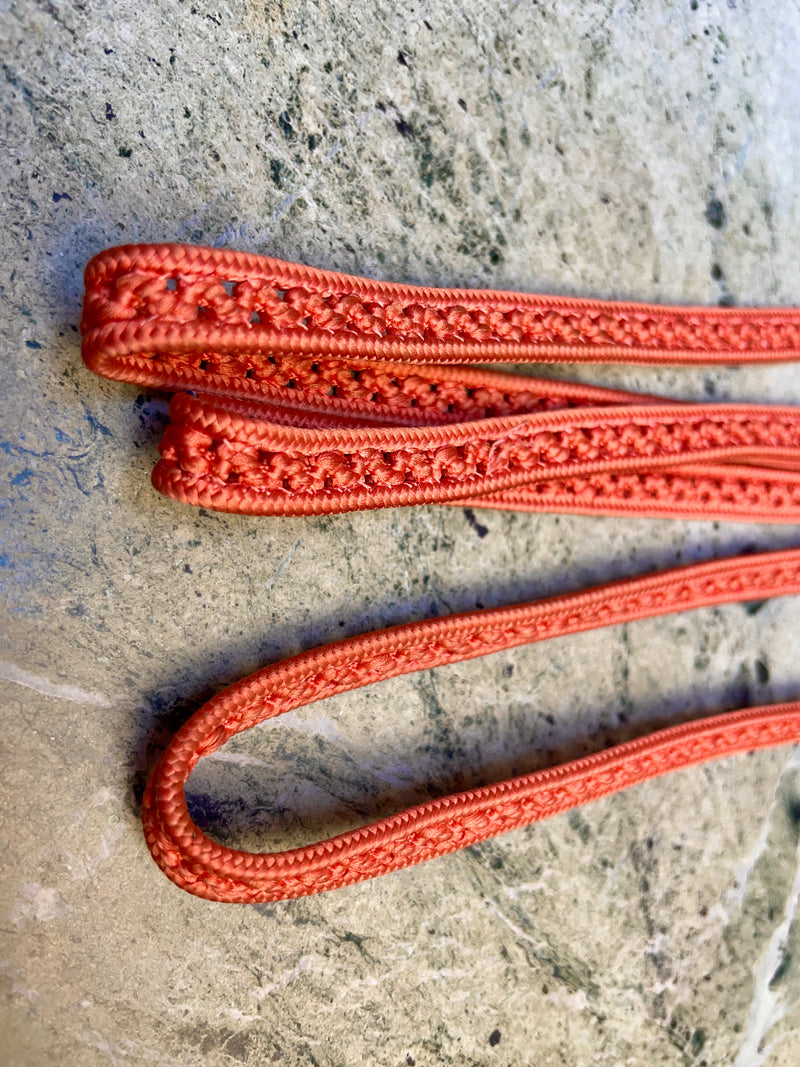 Obijime Belt Flat Braided in Mauve Pink Silk