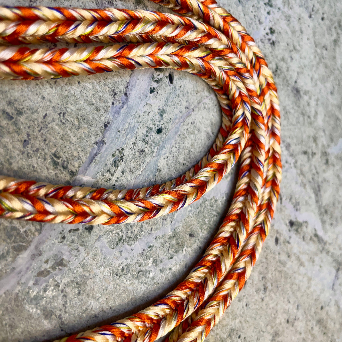Obijime Belt Multicolored Braided in Silk