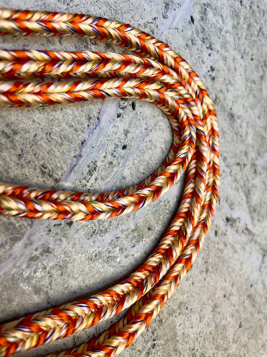 Obijime Belt Multicolored Braided in Silk