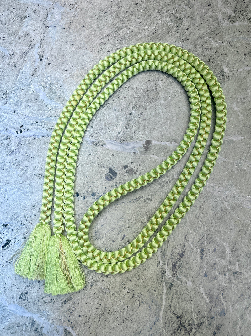 Obijime Blet Round in Lime Green in Silk