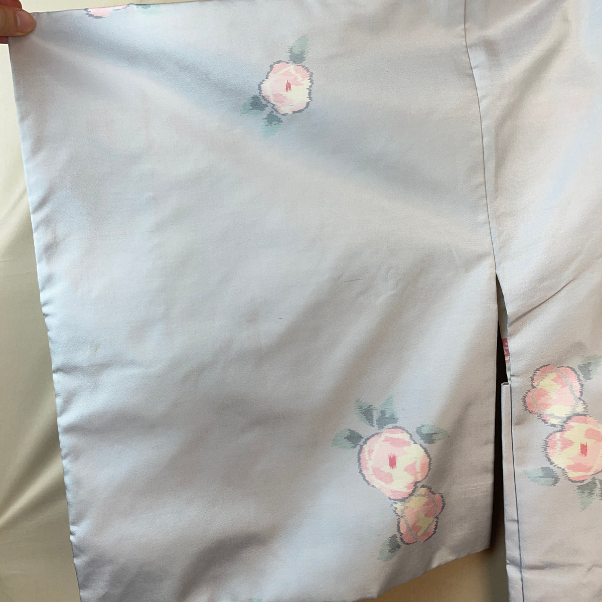 Haori Light blue Button flowers