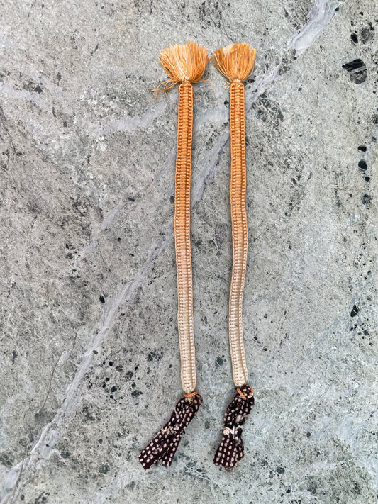 Haorihimo Belts in Silk Ombre White and Yellow