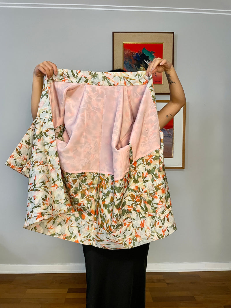 Haori Double Layerd Leaves Cutouts with Shimmer