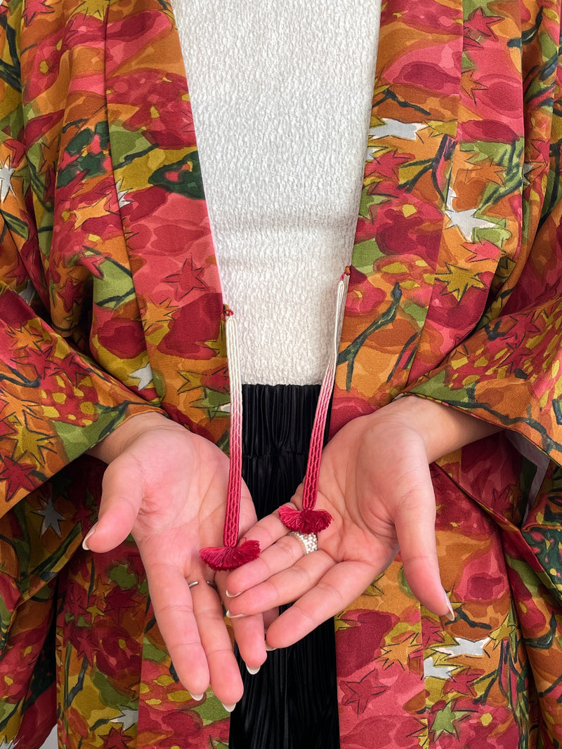 Haori Painted Red Autumn Momiji