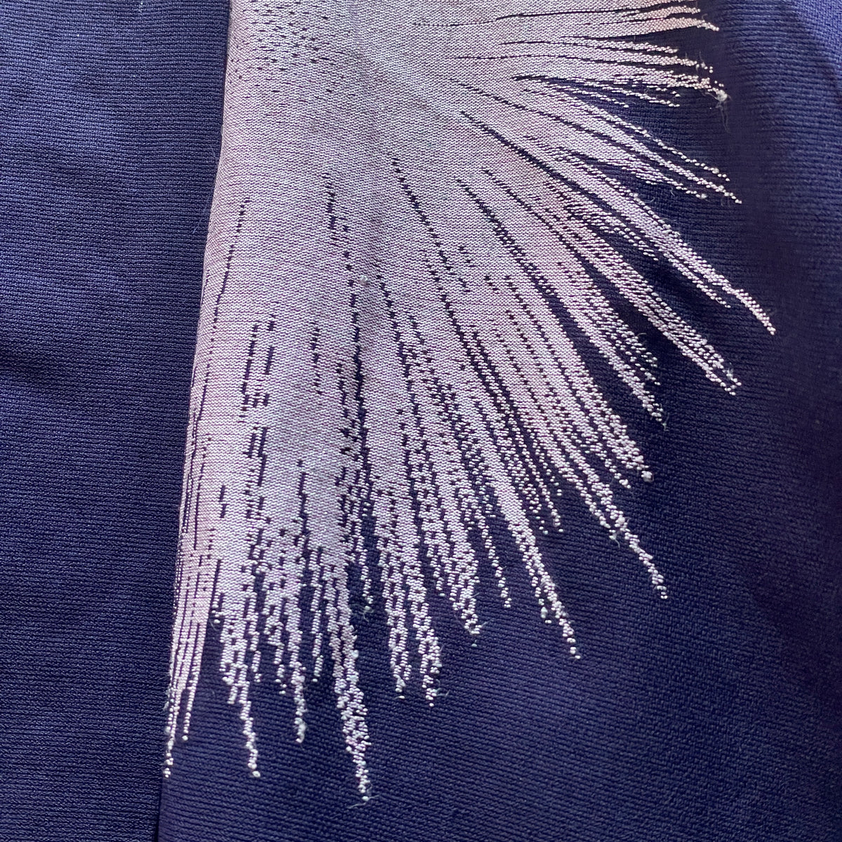 Kimono Sheer Dark Purple with Lilac and Black Embroideries