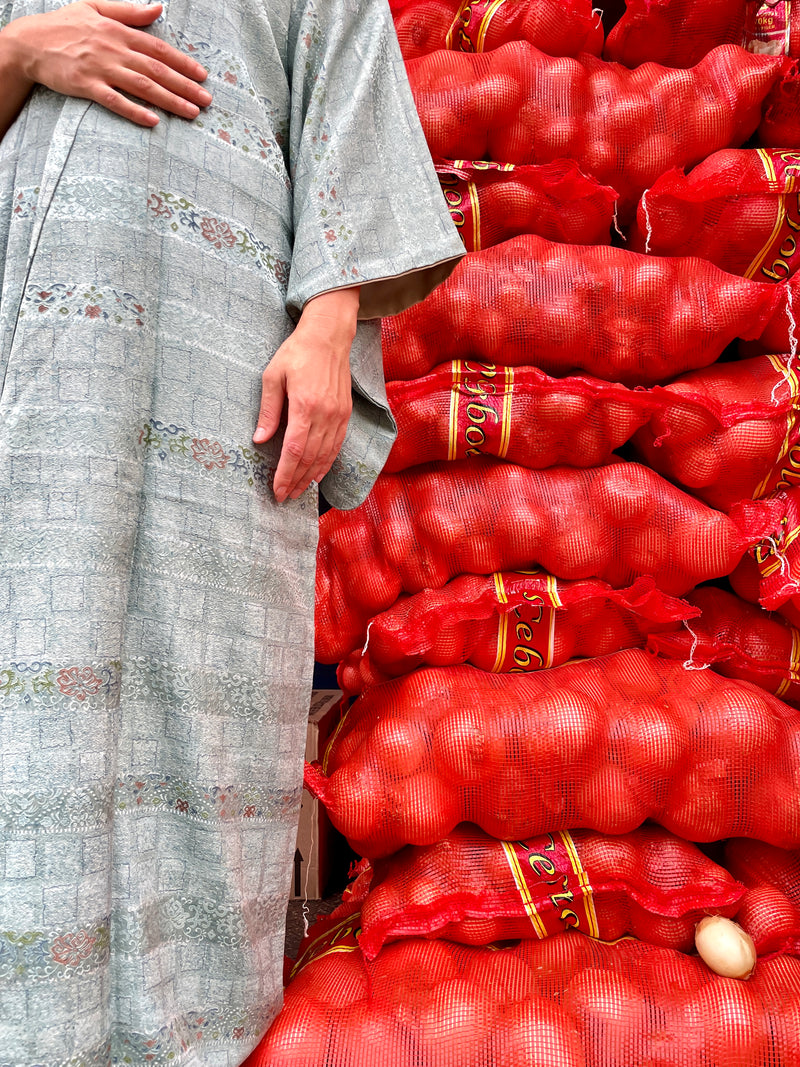 Kimono in Light Blue Silk