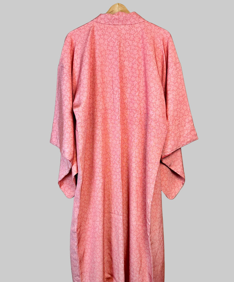 Kimono Pink Bubblegum in Silk with Belt