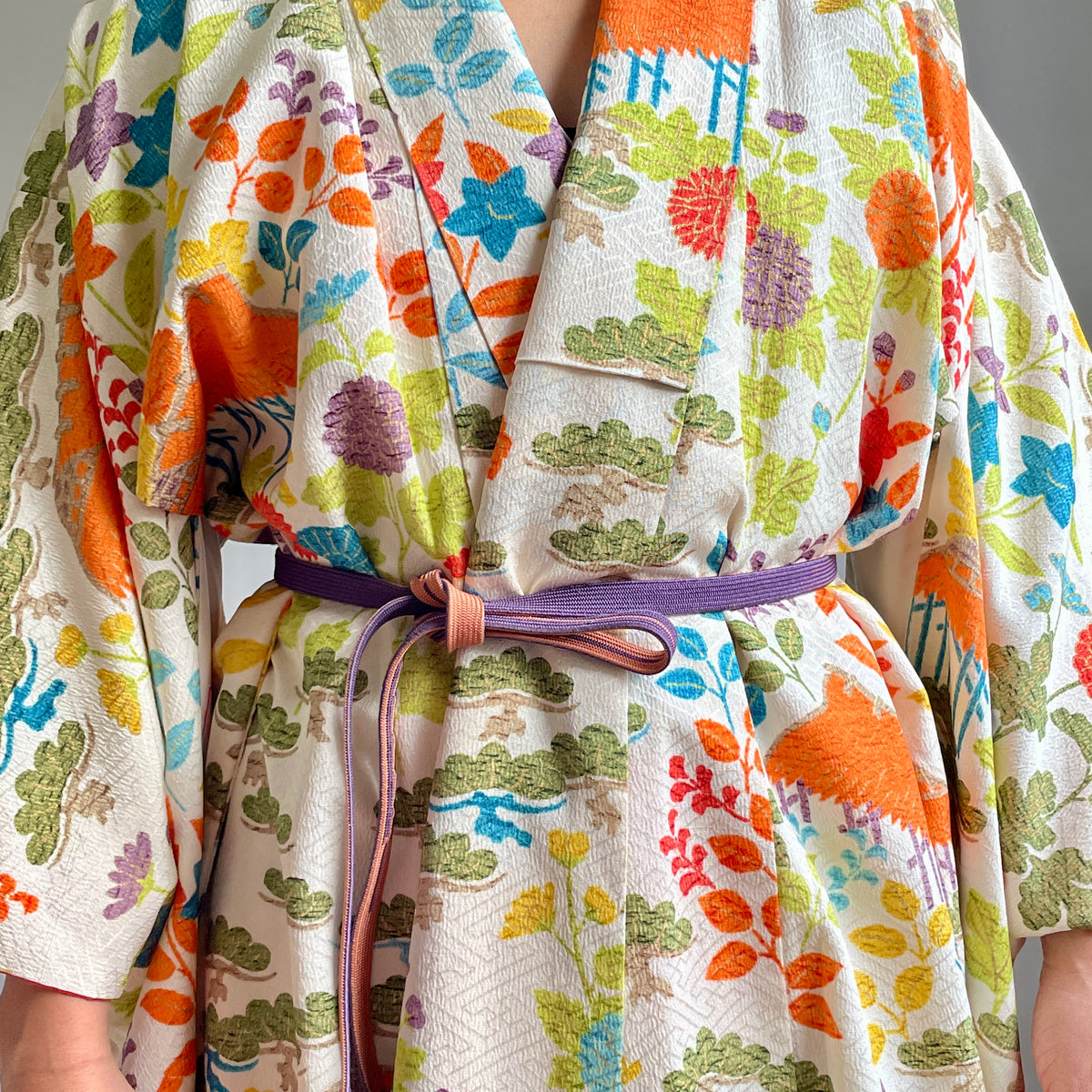 Kimono Furisode Japanese Spring Garden in Silk