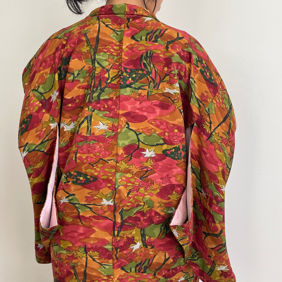 Haori Painted Red Autumn Momiji