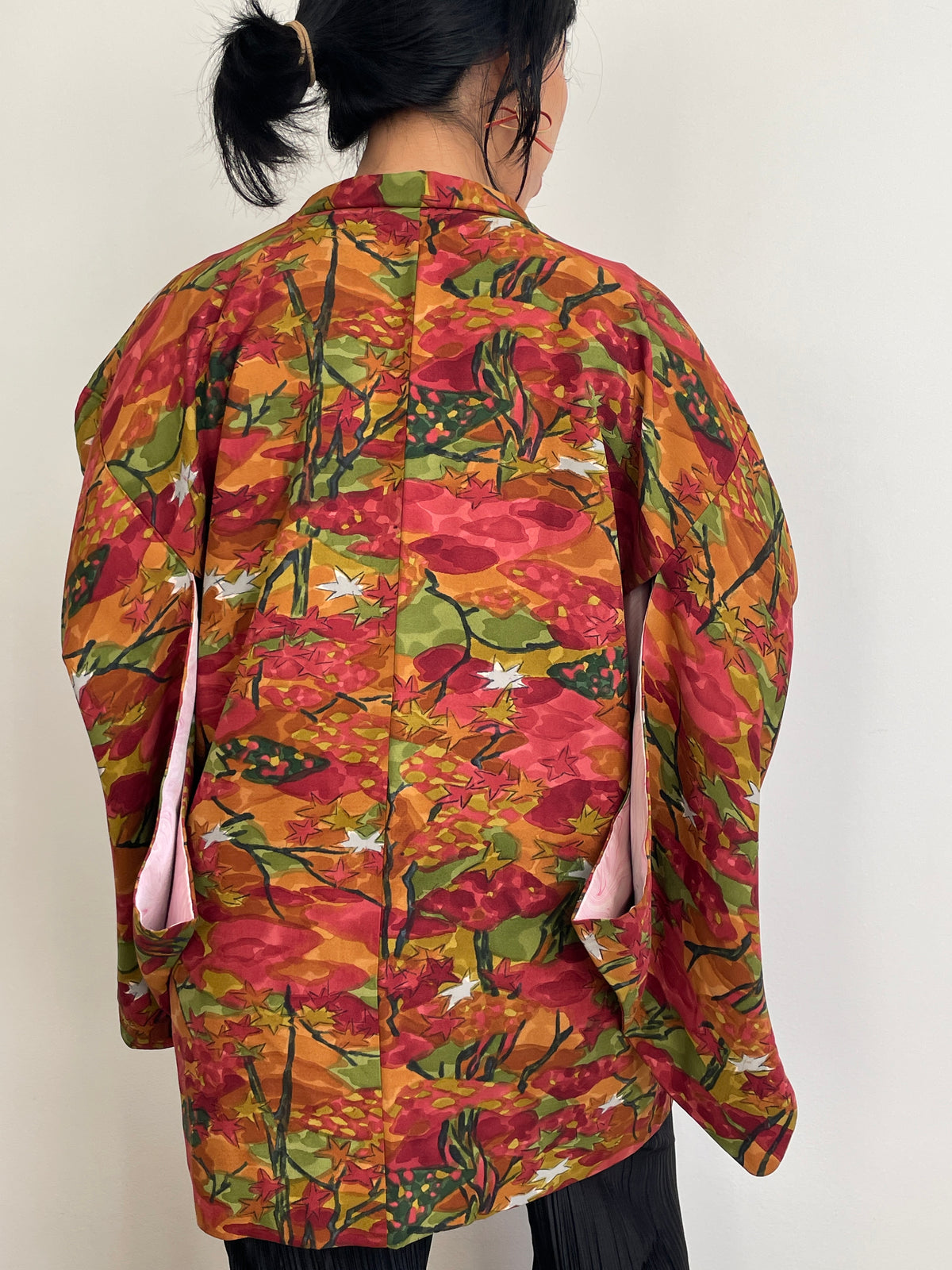 Haori Painted Red Autumn Momiji
