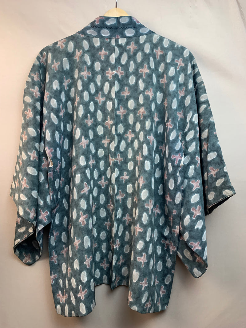 Haori Shikigami Petrol in SIlk