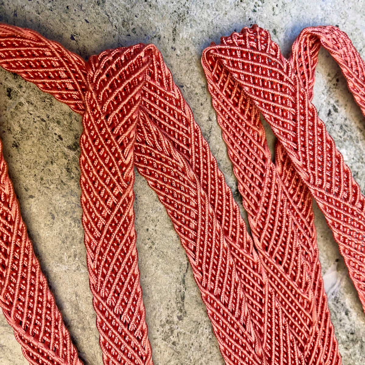 Obijime Belt Flat Braided in Mauve Pink Silk