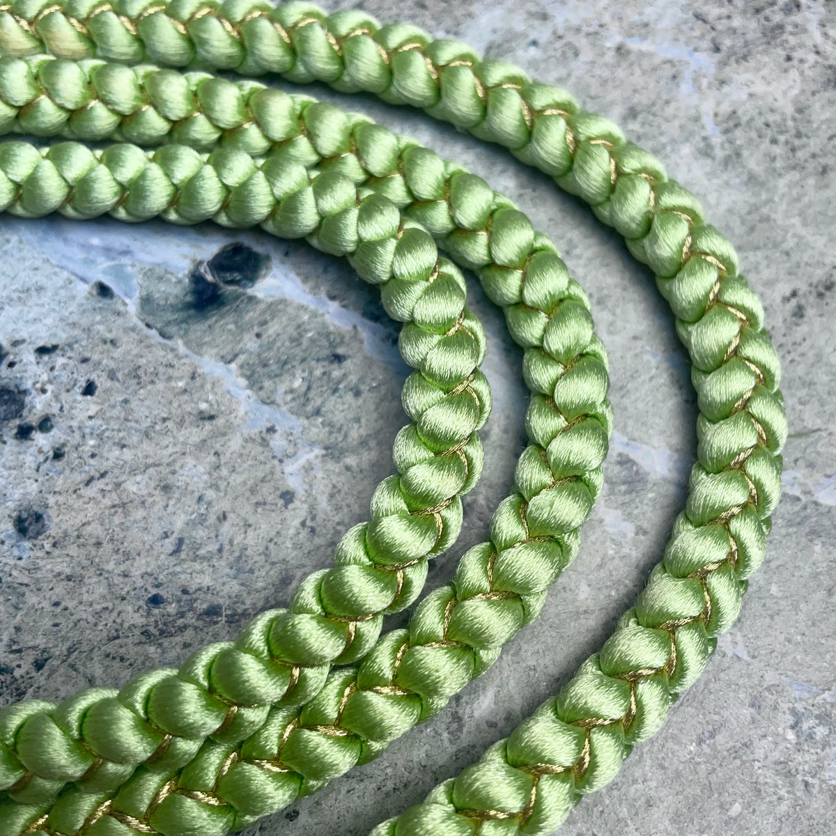 Obijime Blet Round in Lime Green in Silk