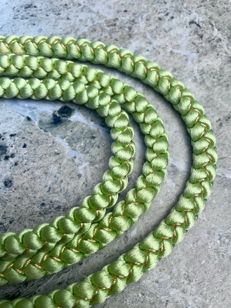 Obijime Blet Round in Lime Green in Silk