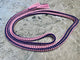 Obijime Belt Flat Braided Purple and Pink with Silver in Silk