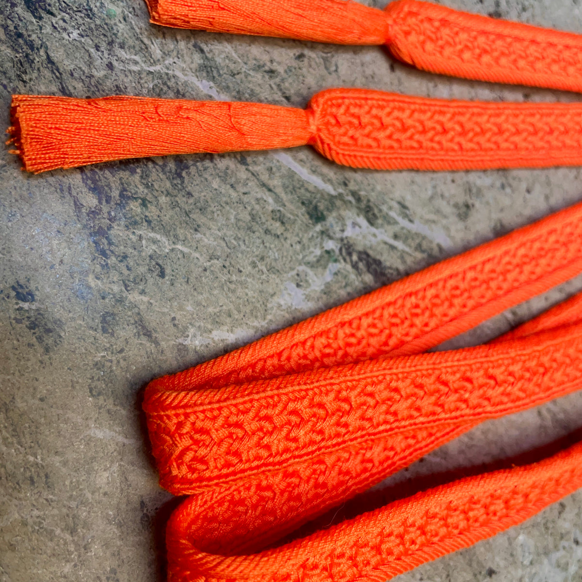 Obijime Belt Flat Salmon Orange in Silk