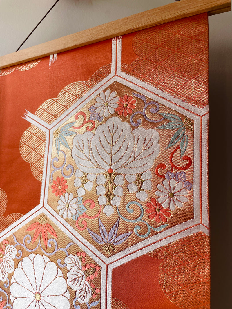 Obi Decoration Wall Art in Salmon Orange