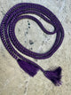 Obijime Belt Flat Braided Deep Purple with Gold in Silk