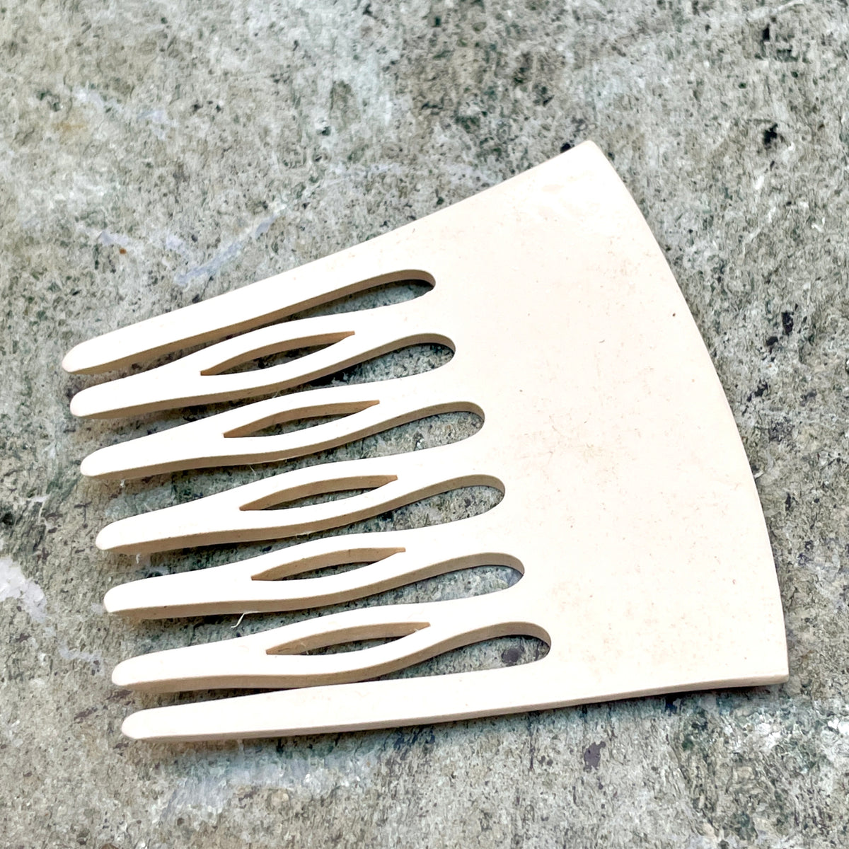 Hair Accessory Comb White Hand Painted