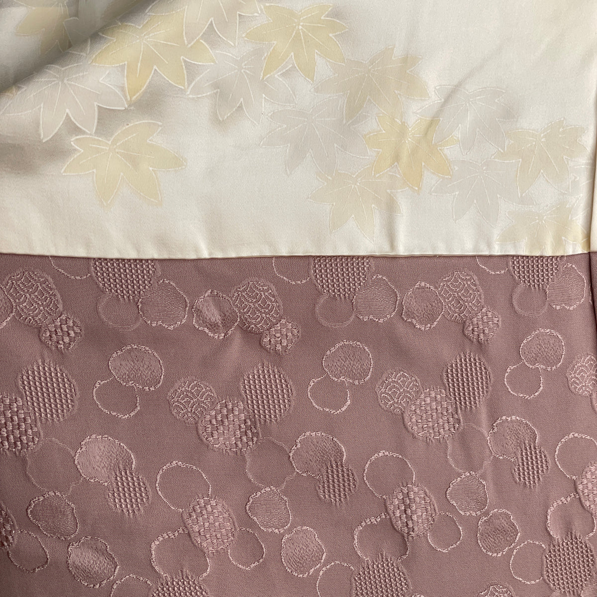 Haori Mauve Lavander with Bubbles Texture in Silk