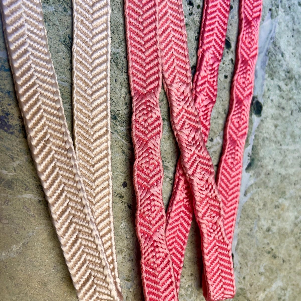 Obijime Flat Pink and White Ombre