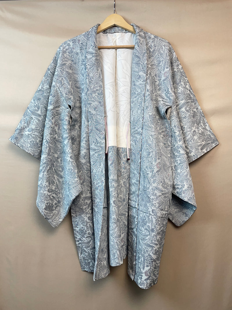Haori Jaquard Ice Mint With Metallic Plants