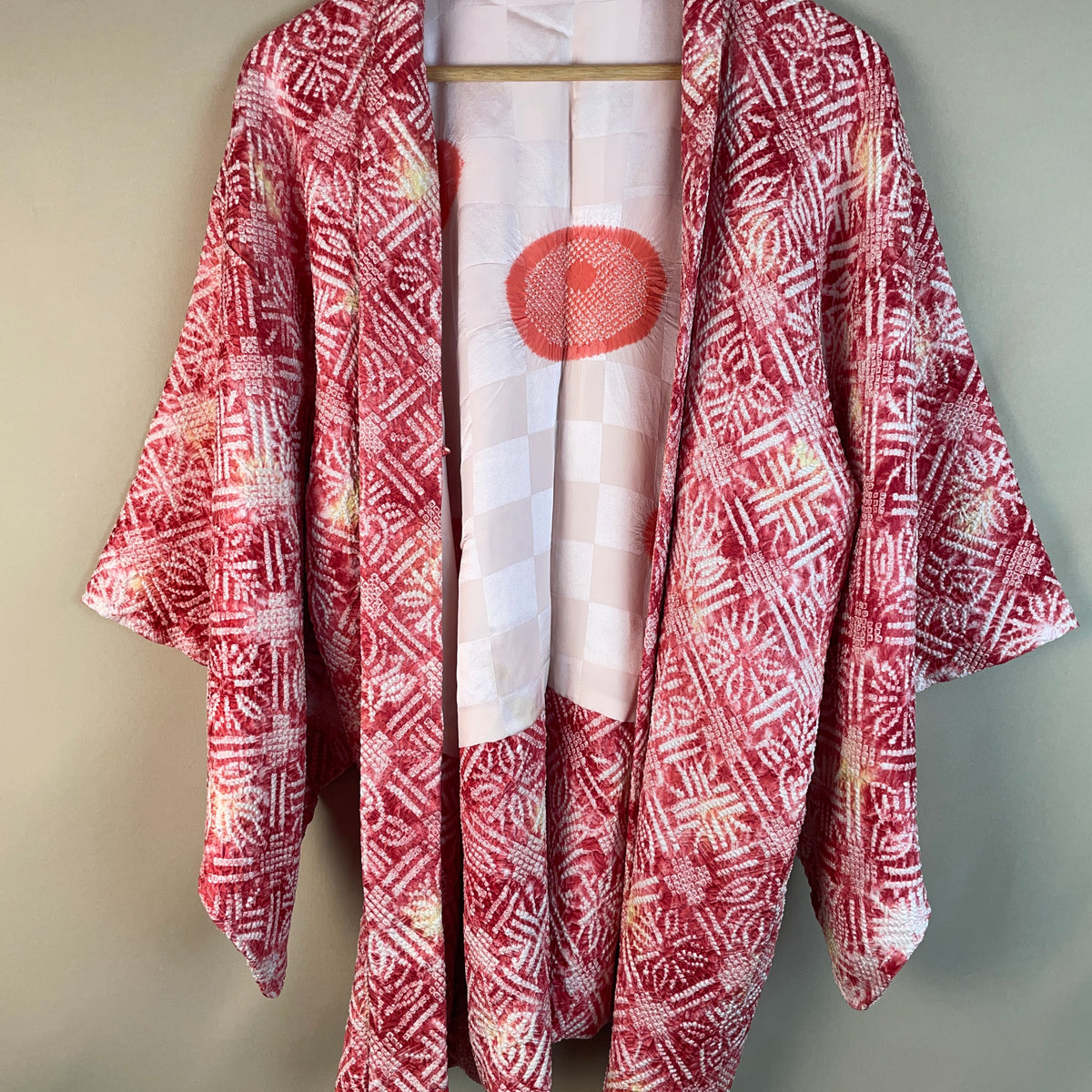Haori Hot Pink in Shibori Silk