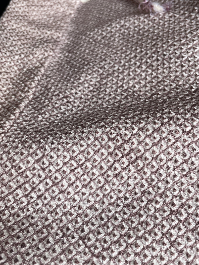 Haori Clouds Grey in Shibori Technique in Silk