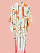 Kimono Japanese Tiles with Fans and Flowers in Silk