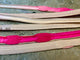 Obijime Belt Flat Hot Pink and White Silk