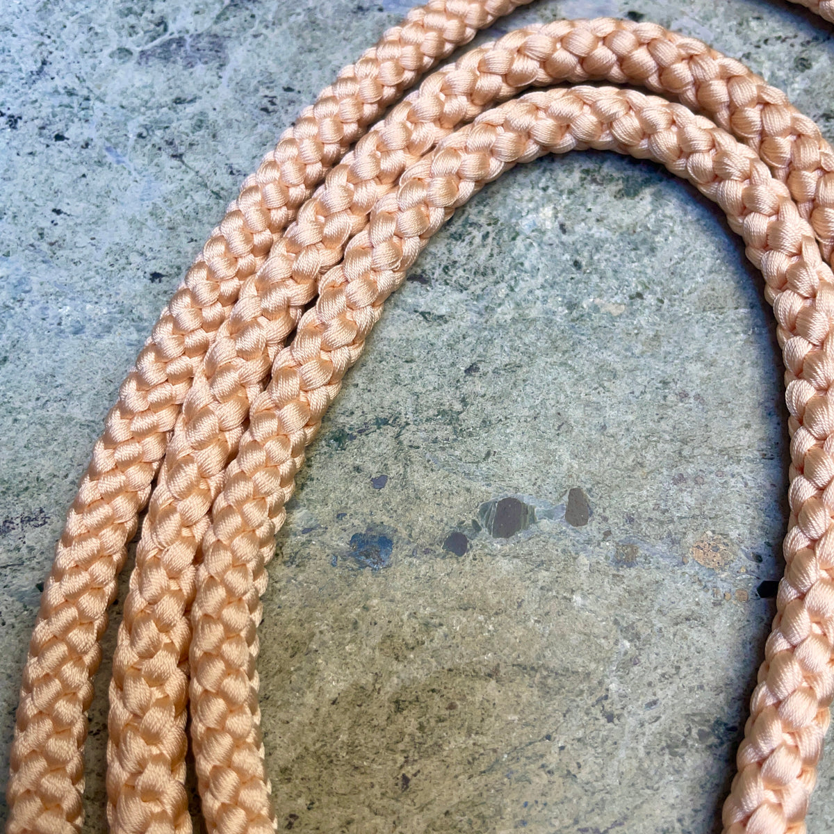 Obijime Belt Two Braids Round Rose Cream in Silk