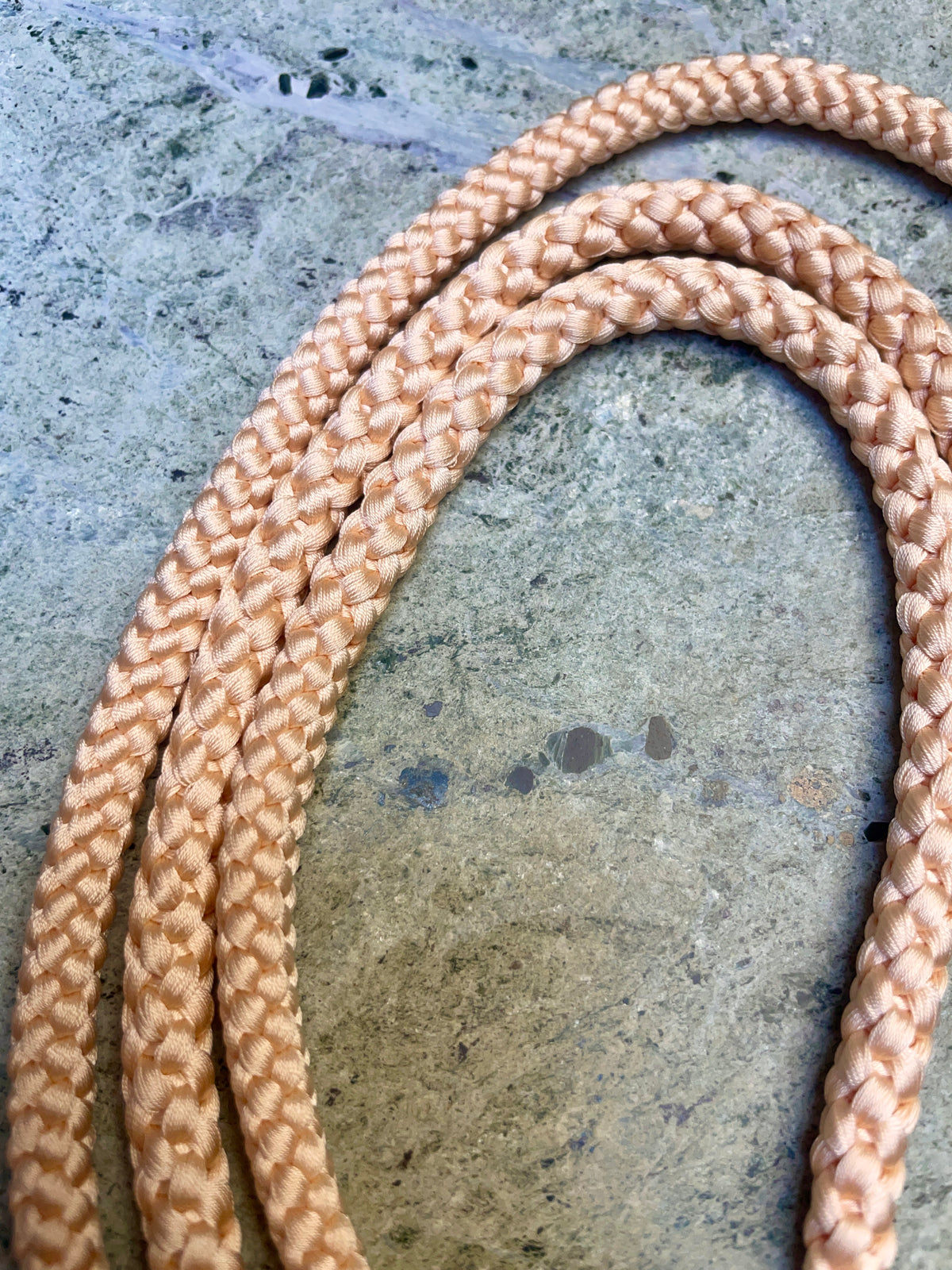 Obijime Belt Two Braids Round Rose Cream in Silk
