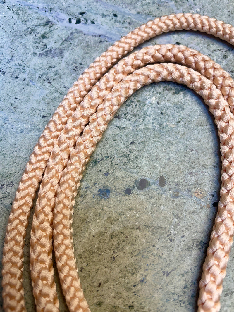 Obijime Belt Two Braids Round Rose Cream in Silk