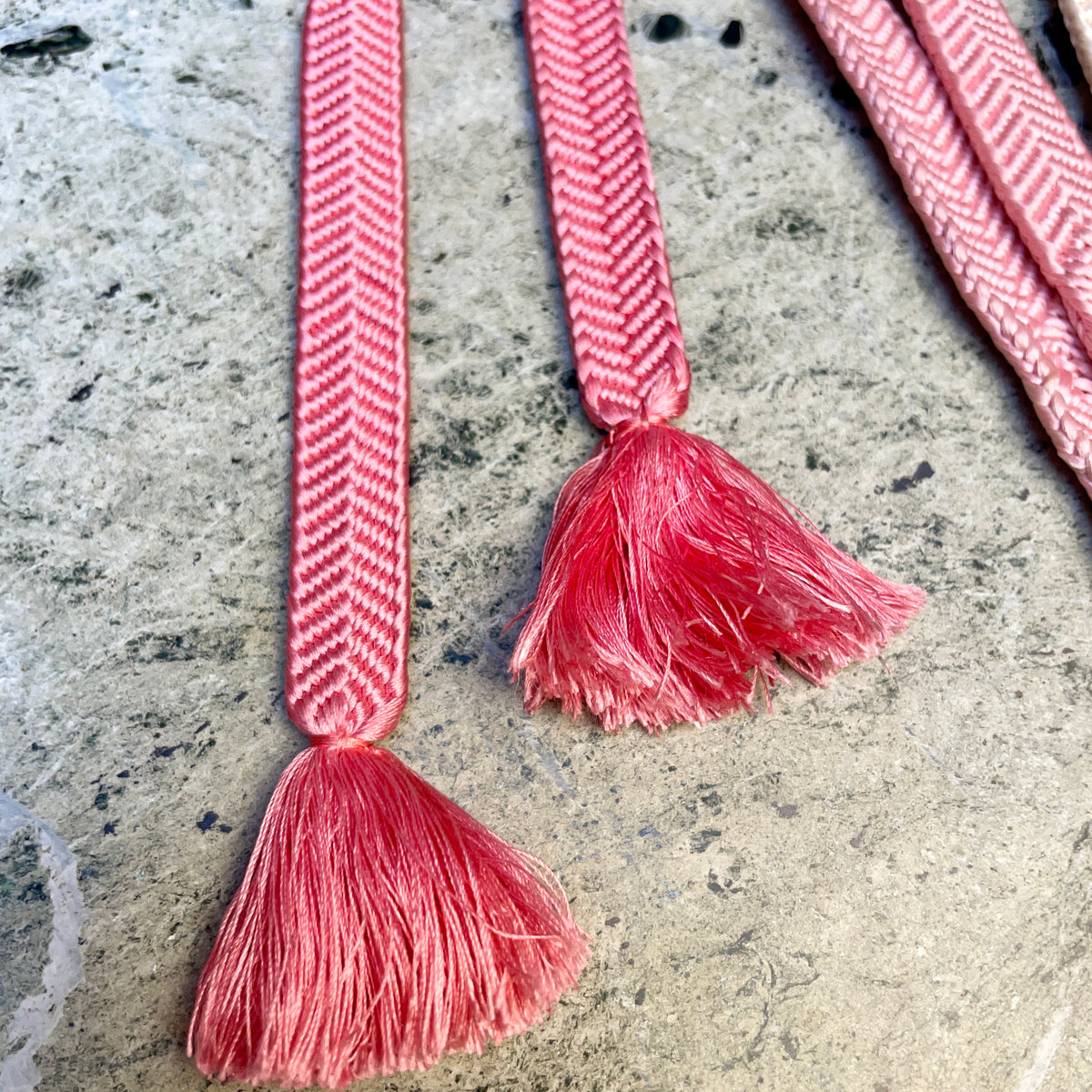 Obijime Flat Pink and White Ombre