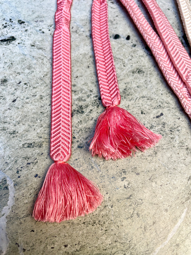 Obijime Flat Pink and White Ombre