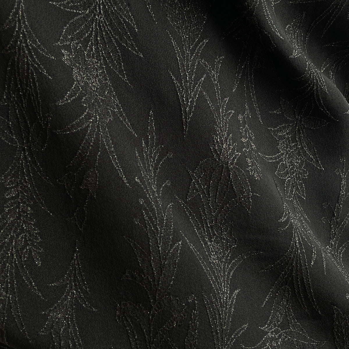 Haori Black with Black Metallic Embroidery in Silk