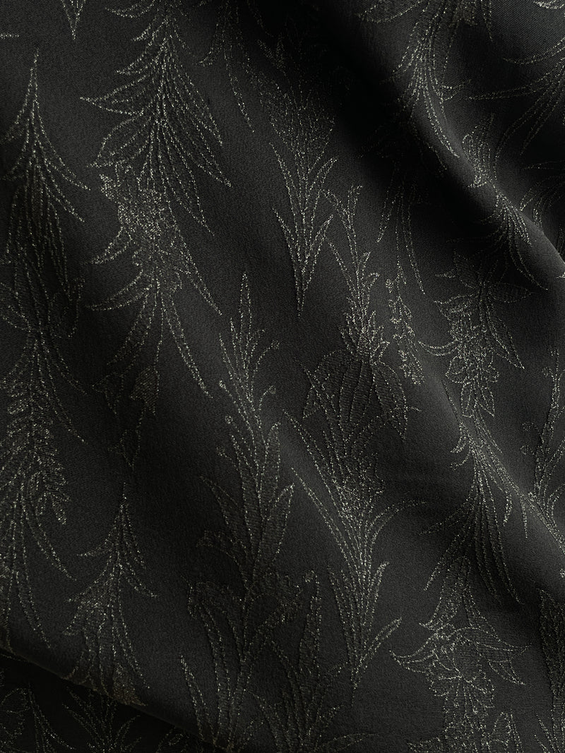 Haori Black with Black Metallic Embroidery in Silk