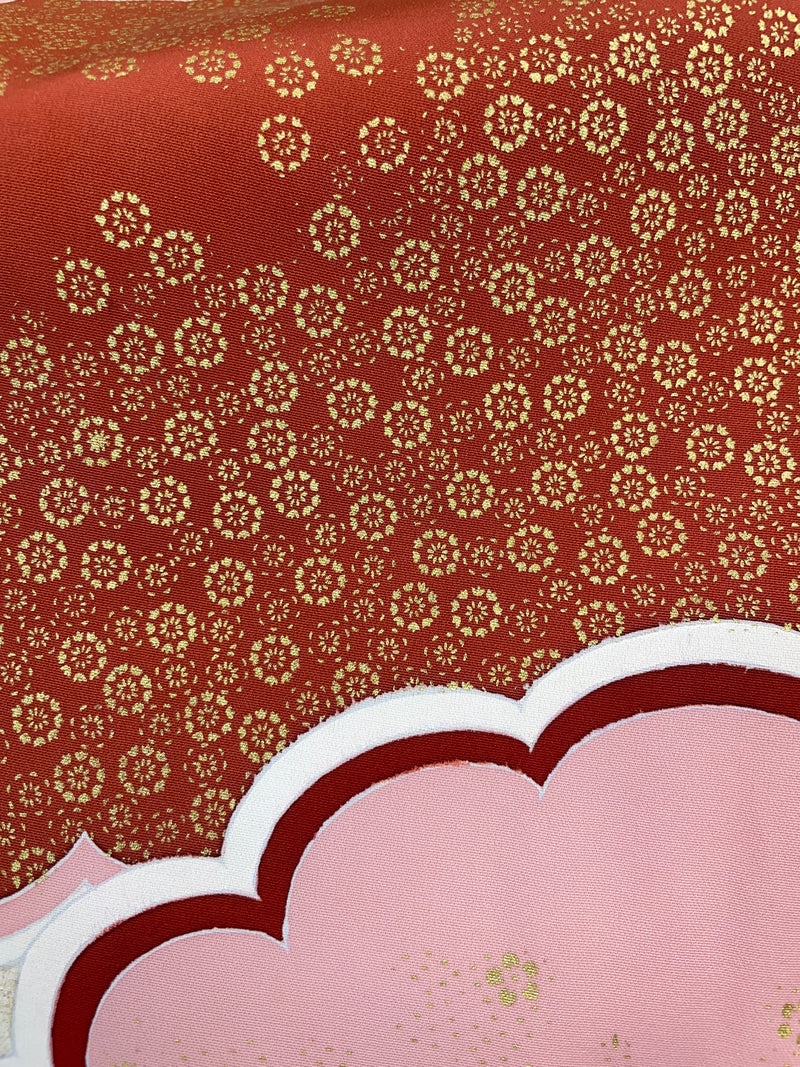 Haori Black and Pink Clouds