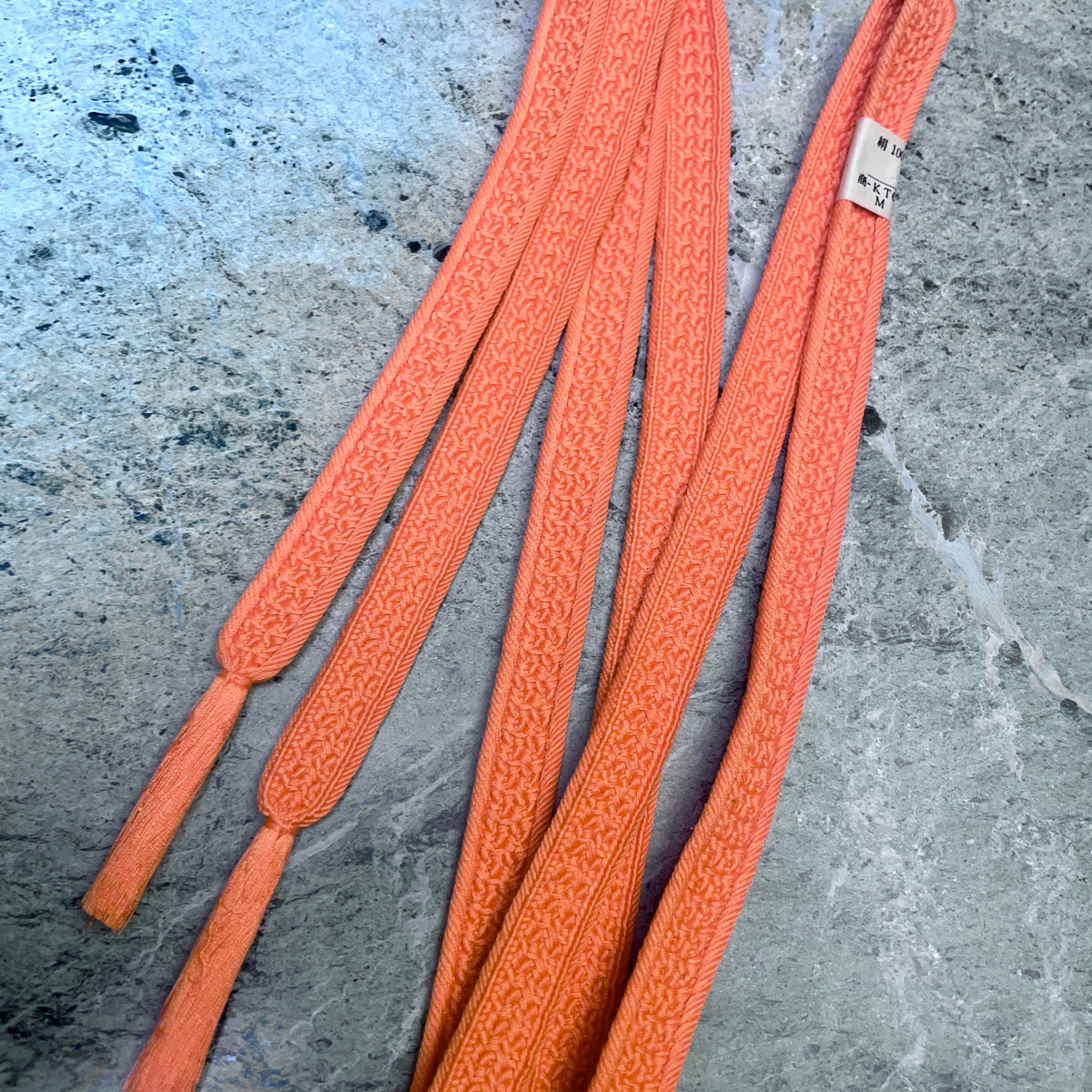 Obijime Belt Flat Salmon Orange in Silk