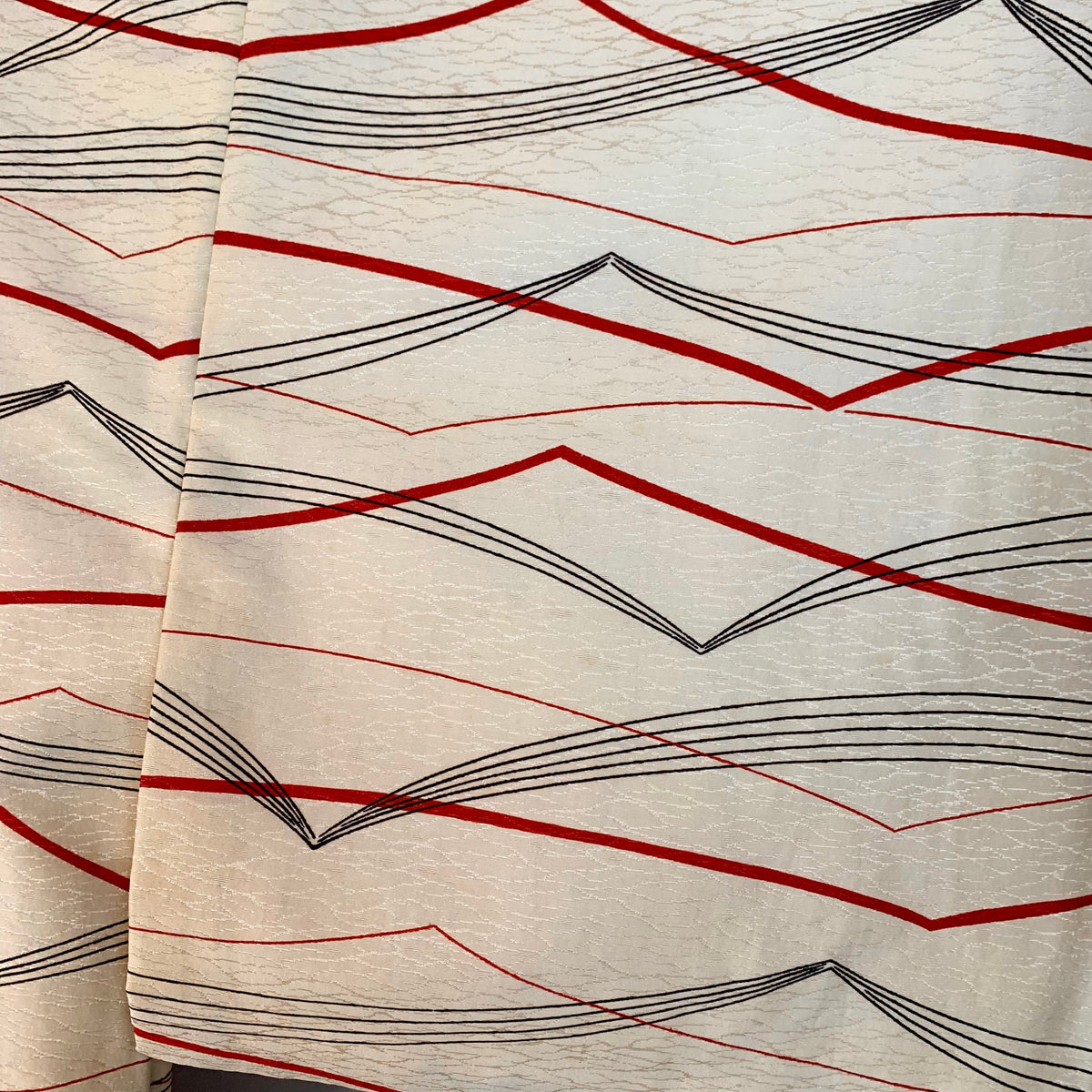 Haori Modern Art in Pale Yellow Silk