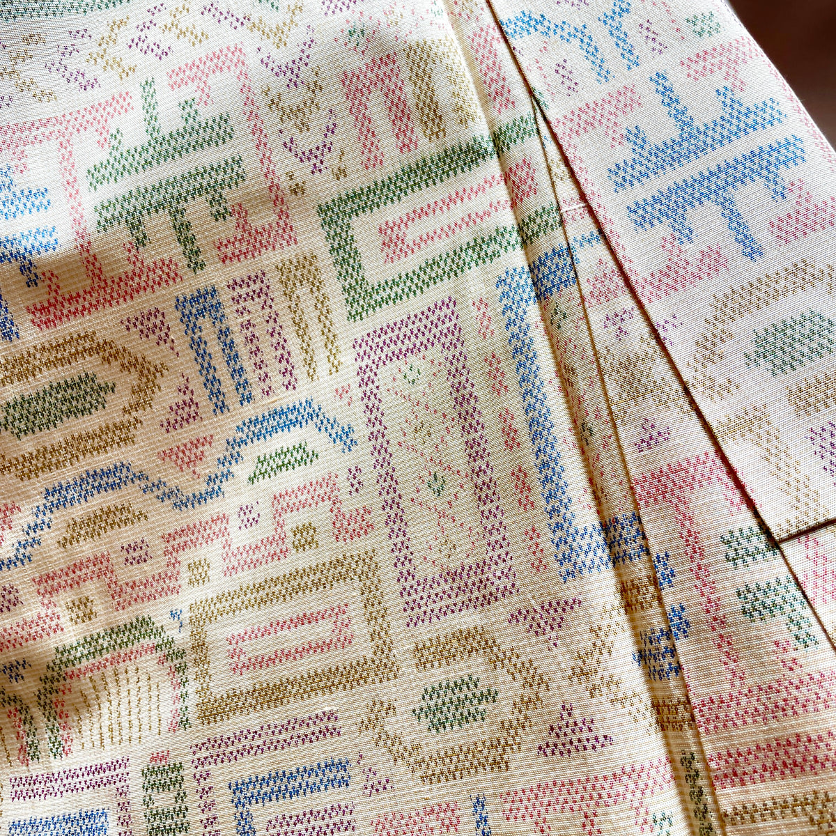 Kimono Single Layer Woven Tsumugi Cool Shapes