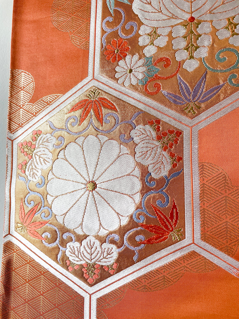 Obi Decoration Wall Art in Salmon Orange
