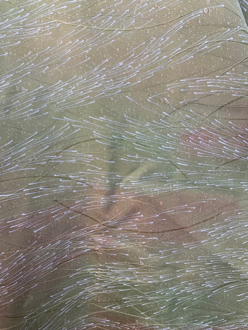 Haori Maccha with Textures in SIlk