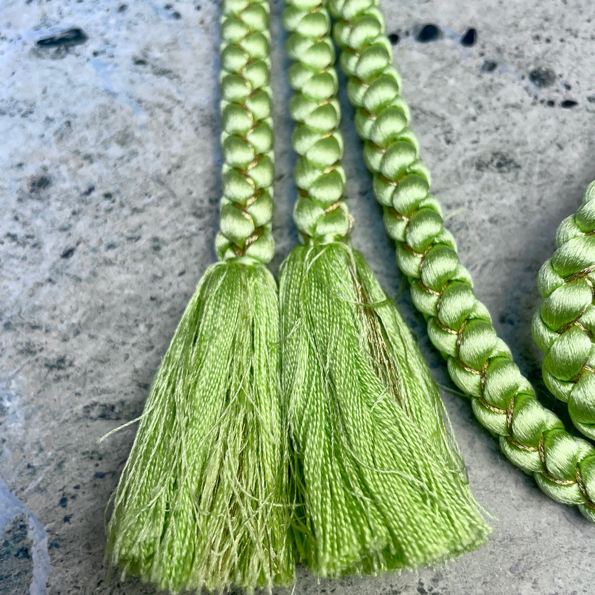 Obijime Blet Round in Lime Green in Silk
